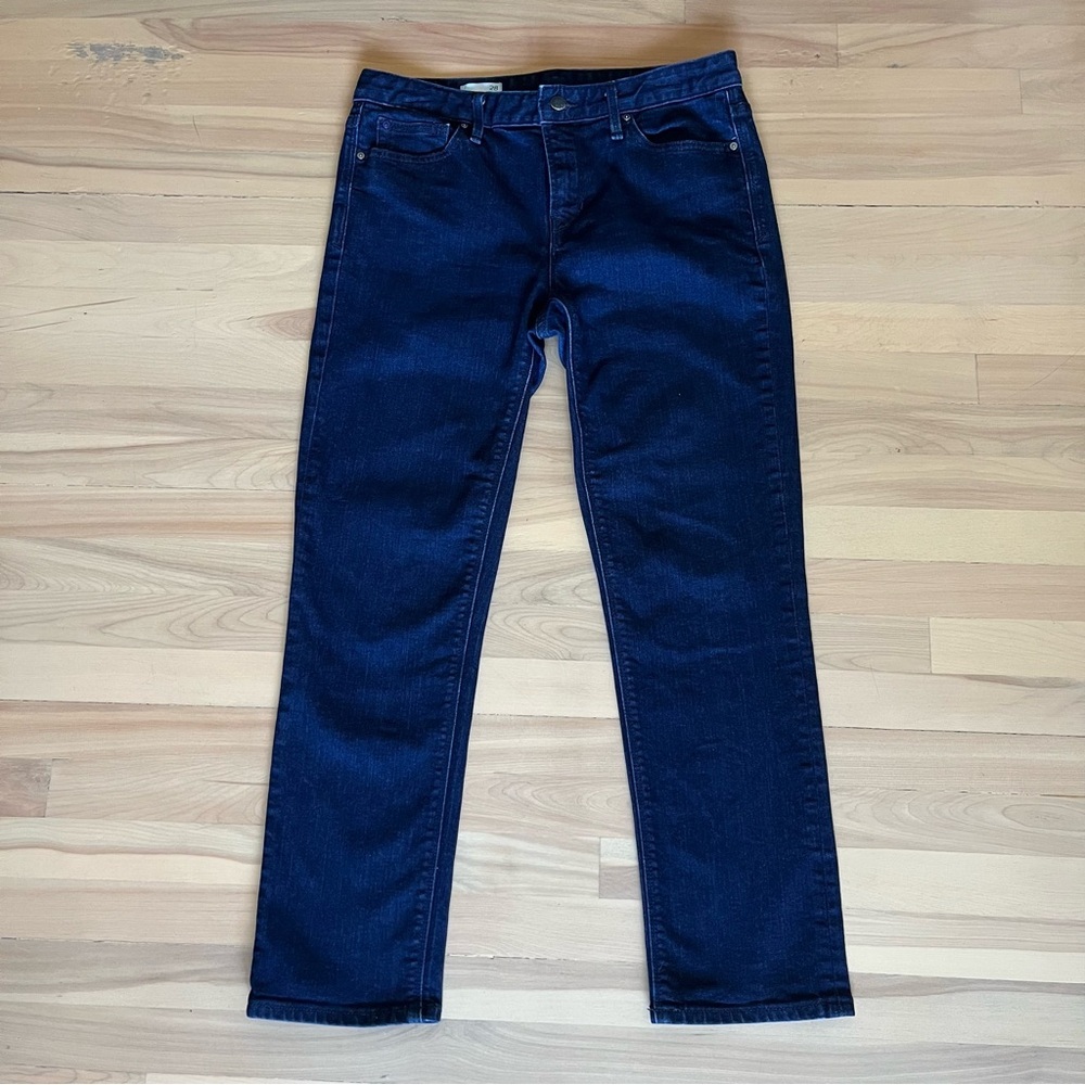 GAP 1969 Dark Blue Denim Jeans Real Straight 28 Women